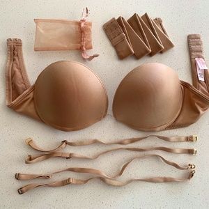 VS ‘Very Sexy’ Silk Nude Low-cut Strapless Bra 36B